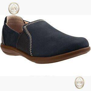 Genuine Brushed Nubuck Slip-On Loafers with Orthotic Support